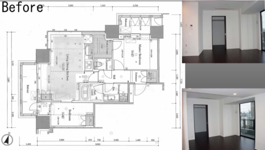 分譲時の図面と室内写真